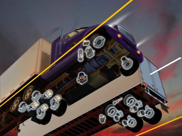 Illustration for truck brakes