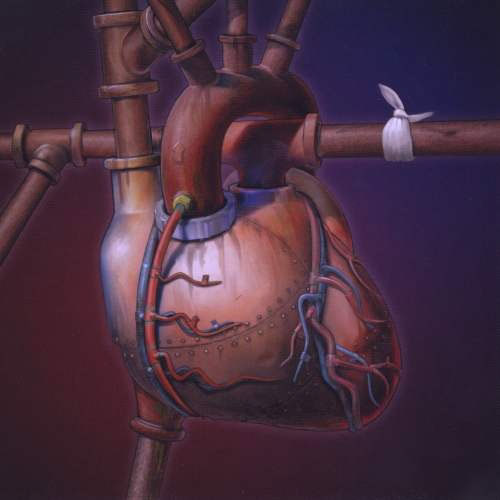 Illustration for heart medication ad.
